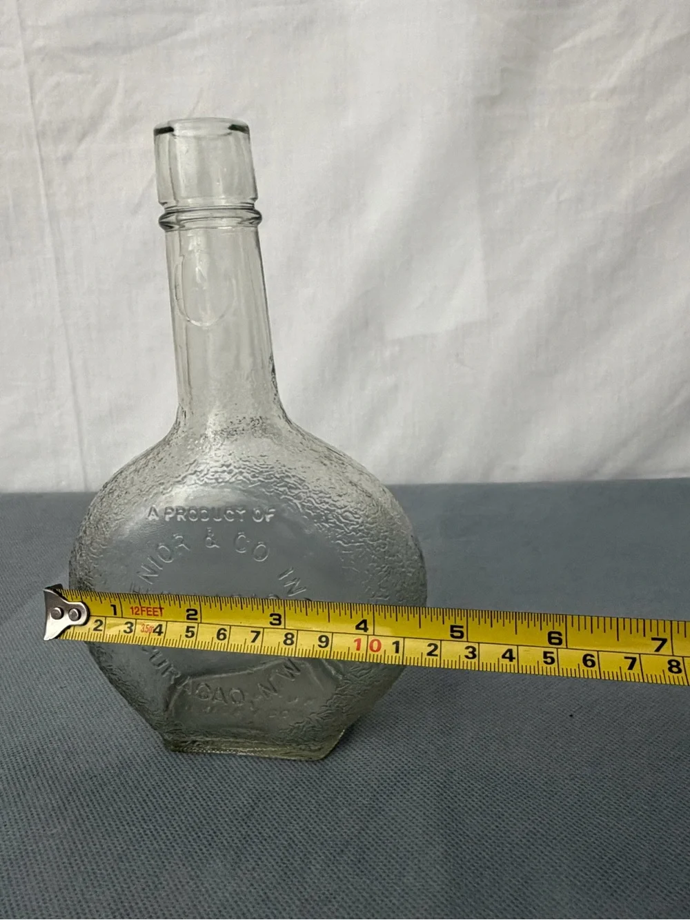 Senior & Co Curacao Liqueur Vintage Glass Bottle (F248)
